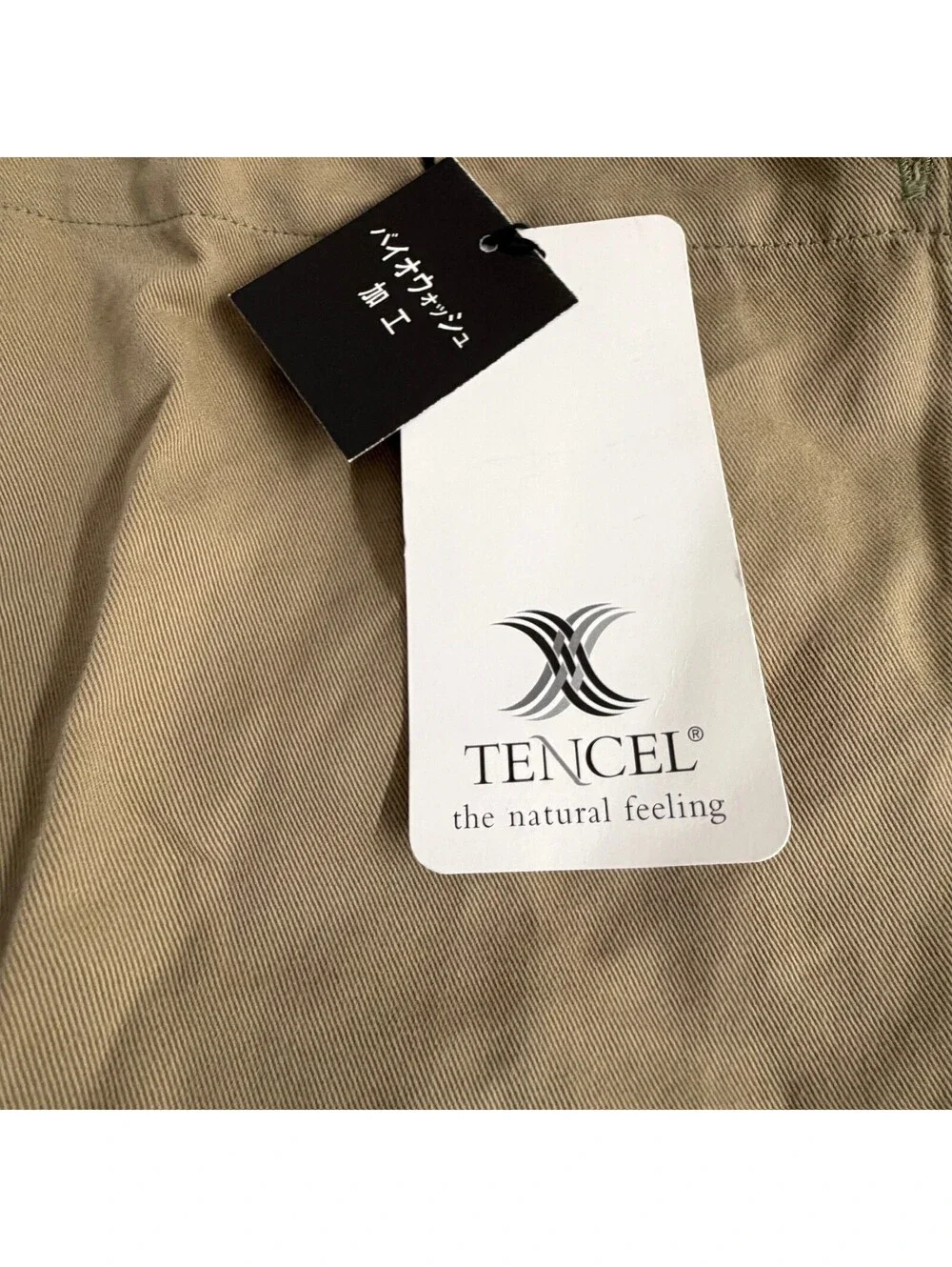 D.three Tencel Cross-Back Apron‎ Tan Bio-Wash Finish Storage Location B-14